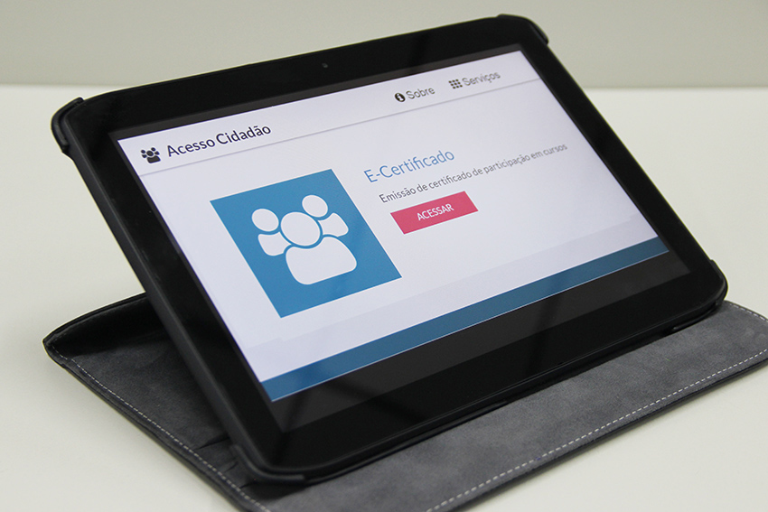 Certificados on-line tablet