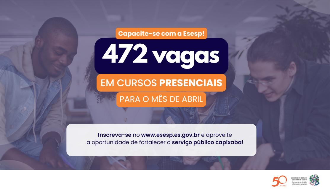 Banner Esesp - Cursos Abril 2026