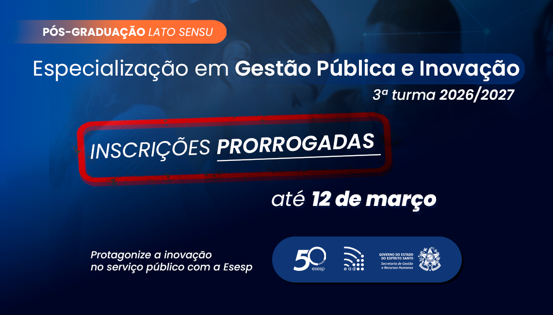 Banner - Pós-Graduação Gestão Pública e Inovação - Turma 3